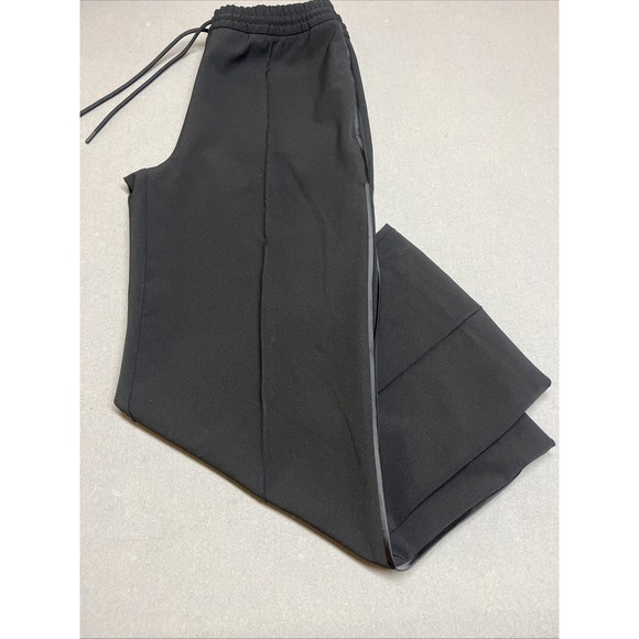 Athleta Wide Leg Pants Womens Size 6 Black Straight - Picture 1 of 8